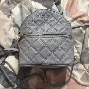 Kate Spade Light Gray Quilted Backpack